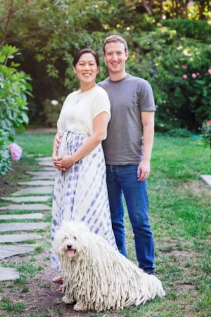 La foto que Mark Zuckerberg ha publicat amb l'anunci de l'embaràs.