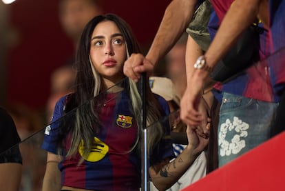 Nicki Nicole en un partido del FC Barcelona celebrado en la ciudad catalana en agosto de 2025.