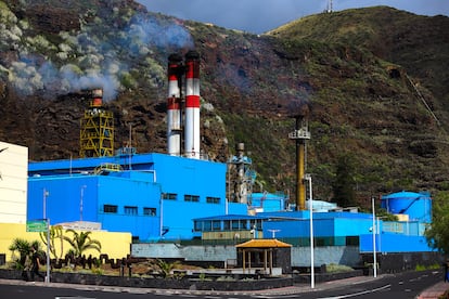 La central eléctrica de Los Guinchos, en La Palma el 8 de mayo.