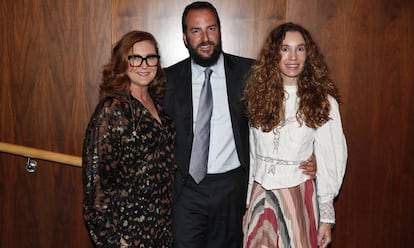 Francesca Thyssen, Borja Thyssen y Blanca Cuesta, en el Museo Thyssen-Bornemisza de Madrid hace un año.