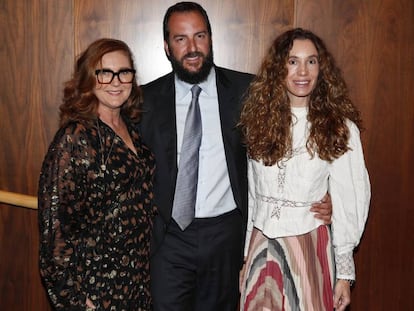 Francesca Thyssen, Borja Thyssen y Blanca Cuesta, en el Museo Thyssen-Bornemisza de Madrid hace un año.