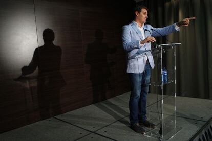 Albert Rivera, durante su presentación como candidato.
