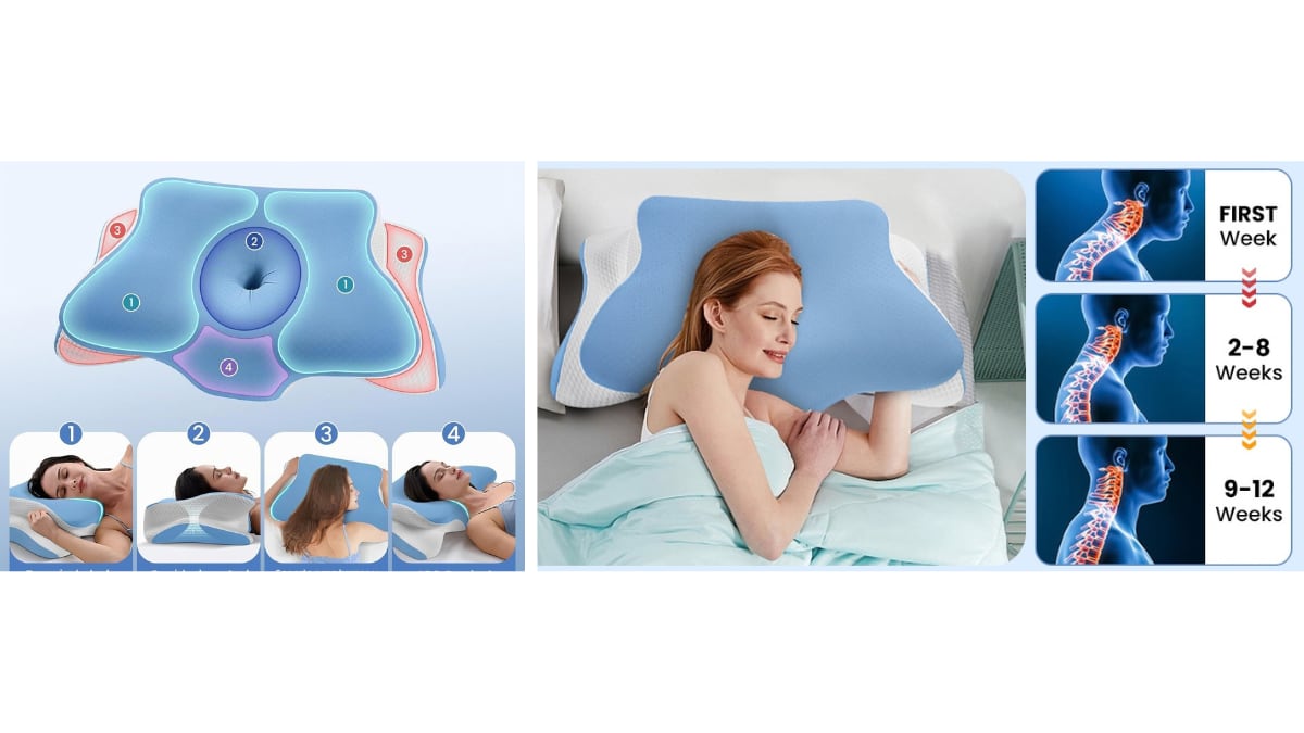 La almohada cervical mejor valorada para dormir con el cuello alineado