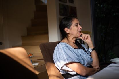 Carmen Boullosa durante la entrevista con EL PAÍS, el pasado miércoles en Coyoacán. 