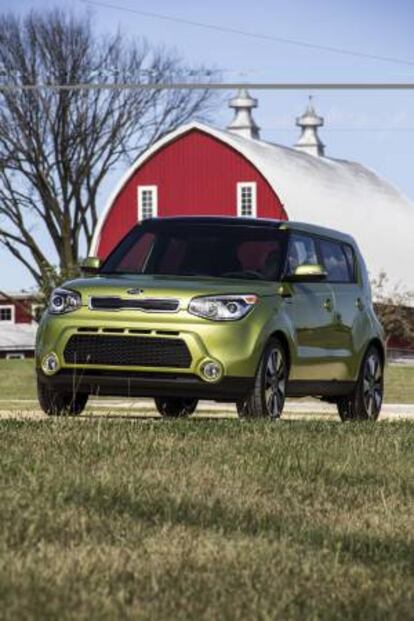 Aspecto del nuevo vehculo Kia Soul 2014 este 1 de octubre de 2013 en Minneapolis (EE.UU.).