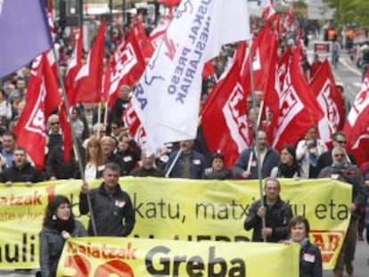 Manifestación del sindicato LAB el Primero de Mayo.
