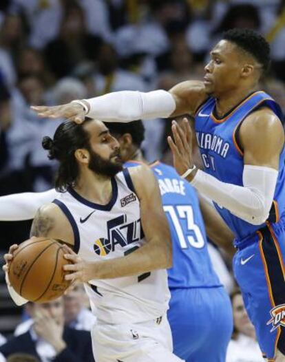 Westbrook y Ricky Rubio.