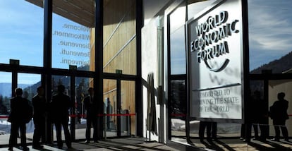 Directivos, en la reunión del Foro Económico Mundial, en Davos (Suiza).