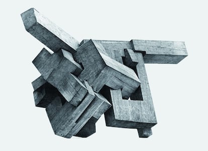 'Abesti gogorra III. Homenaje a Luis Martín Santos', de Eduardo Chillida. Propiedad de The Art Institute of Chicago.