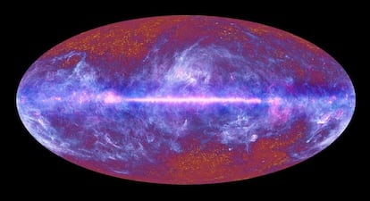 El observatorio espacial Planck, de la Agencia Europea del Espacio (ESA), ha captado el universo primitivo, la radiación de fondo de microondas emitida cuando el cosmos tenía unos 380.000 años.