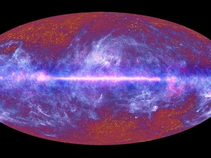 El observatorio espacial Planck, de la Agencia Europea del Espacio (ESA), ha captado el universo primitivo, la radiación de fondo de microondas emitida cuando el cosmos tenía unos 380.000 años.