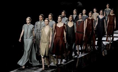 Una imagen del desfile de los hermanos Ailanto en la segunda jornada de Madrid Fashion Week.