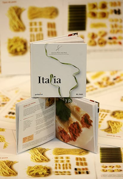 Primer tomo, dedicado a Italia, del coleccionable <i>Cocina País por País. <i>