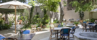 Terraza del restaurante Botànic, en Palma.