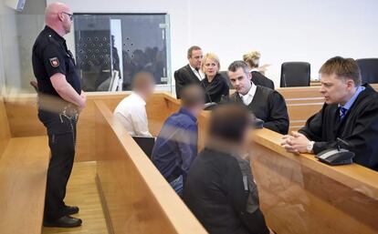 Los condenados este jueves en el tribunal de Hannover.