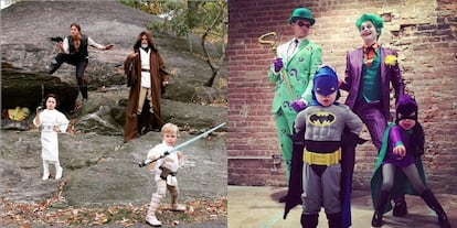 Neil Patrick Harris se disfraza a conjunto de su familia desde hace algunos años. Junto a su marido, David Burtka, y sus dos hijos, Harper Grace Burtka-Harris y Gideon Scott Burtka-Harris-, se convirtieron el pasado año en Han Solo, la princesa Leia, Obi Wan Kenobi y Anakin Skywalker, de 'La guerra de las galaxias'. En 2014, fueron Batman, Robin, el Joker y Enigma. ¿Con qué nos sorprenderán este año?