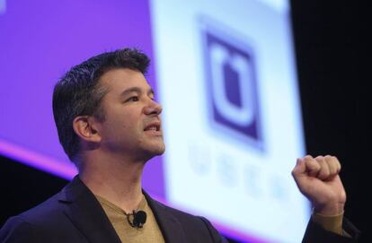 Travis Kalanick, jefe de Uber, durante un acto en Londres en octubre de 2014.