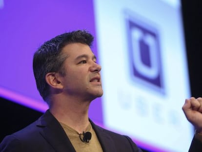 Travis Kalanick, jefe de Uber, durante un acto en Londres en octubre de 2014.