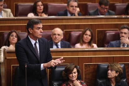 Pedro Sánchez, en el Congreso.