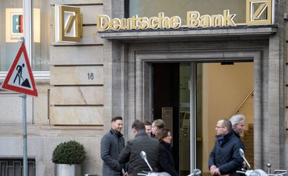 Una sucursal del Deutsche Bank en Frankfurt. 