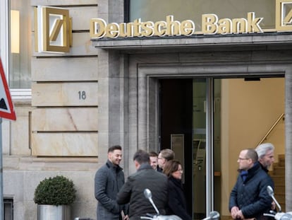 Una sucursal del Deutsche Bank en Frankfurt. 