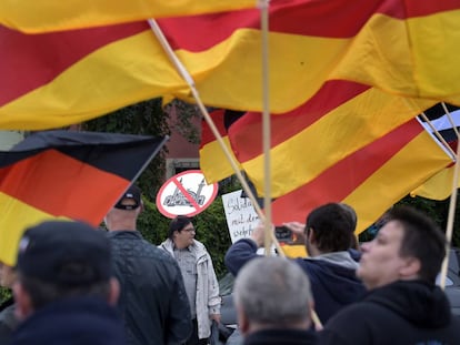 Manifestaci&oacute;n xen&oacute;foba en Bautzen, el este de Alemania