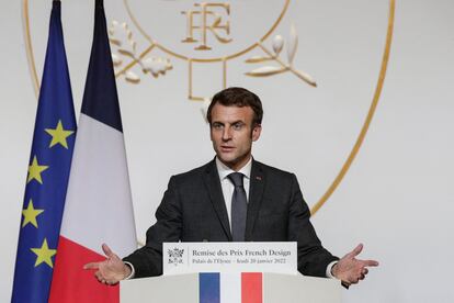 Emmanuel Macron, durante un discurso en París el pasado jueves.