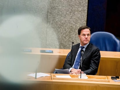 Mark Rutte, primer ministro holandés, en el Parlamento este miércoles.