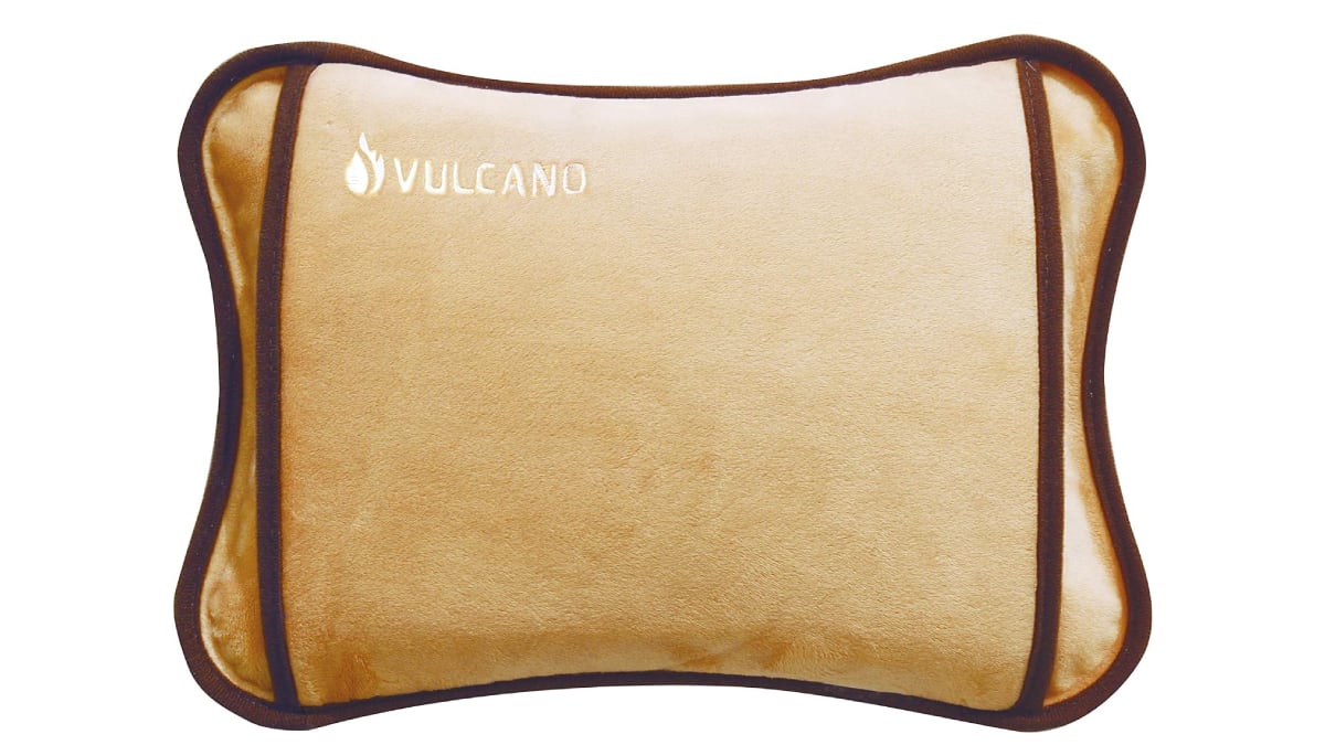 Vista frontal de la bolsa de agua caliente eléctrica con más de 1.500 valoraciones.