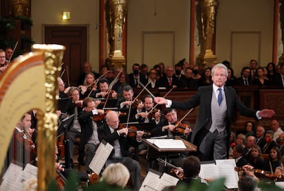 El director de orquesta Franz Welser-Möst, durante el último ensayo del concierto de Año Nuevo 2023.