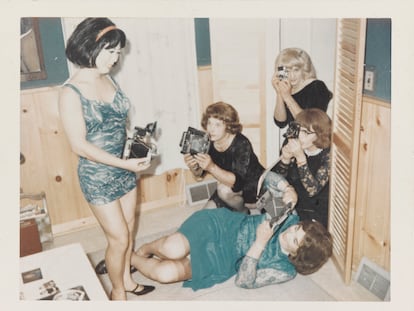 Veraneantes de la Casa Susanna, en una imagen anónima de entre 1964 y 1969.