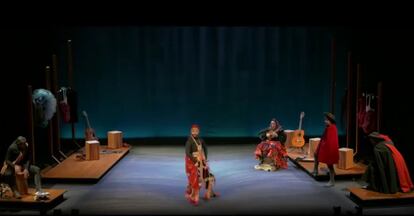 Una escena de la representación de 'Cervantina'.