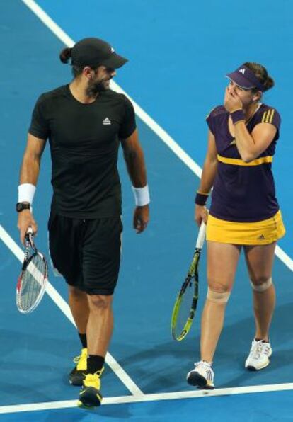 Verdasco y Medina, en el partido de dobles.