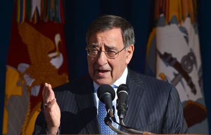 El secretario de Defensa, Leon Panetta, durante su discurso de despedida en el Pent&aacute;gono.