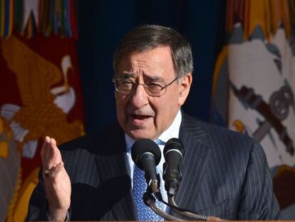 El secretario de Defensa, Leon Panetta, durante su discurso de despedida en el Pent&aacute;gono.