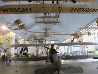 Una de las salas dedicadas a la historia de la aviación en el Deustches Museum de Múnich.