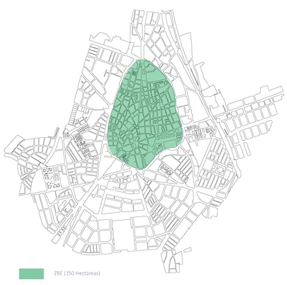 Plano de la zona de bajas emisiones prevista por el Ayuntamiento de Ciudad Real. 