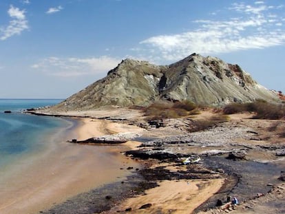 La isla de Ormuz (Irán), en el golfo Pérsico.