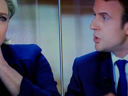 El último debate presidencial de las elecciones francesas de 2017 entre Emmanuel Macron y Marine Le Pen.