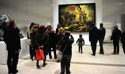 'La libertad guiando al pueblo', de Delacroix, en el Louvre-Lens.