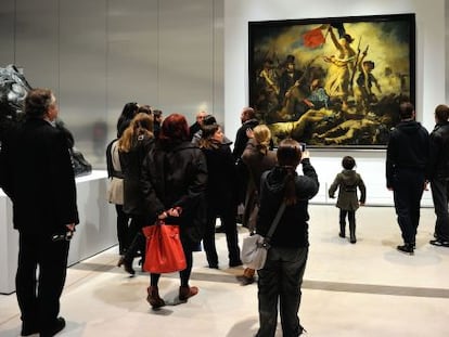 'La libertad guiando al pueblo', de Delacroix, en el Louvre-Lens.