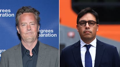 El actor Matthew Perry y el médico Salvador Plasencia.