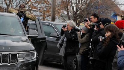 Fotoperiodistas en Minneapolis, Minnesota, el 11 de enero.