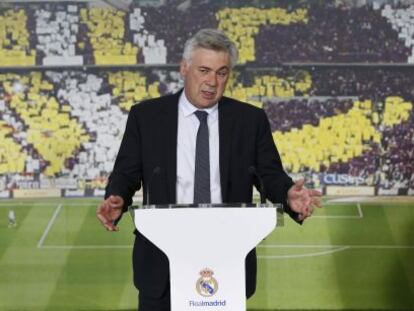 Ancelotti, en su presentación con el Madrid.