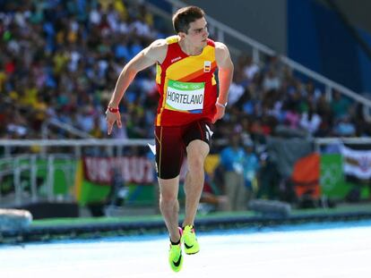 Bruno Hortelano, durante su serie de clasificación de 200 metros del martes.