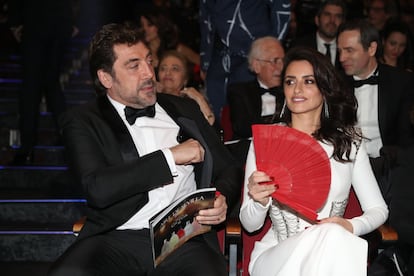 Javier Bardem y Penélope Cruz, en la gala de los Premios Goya.