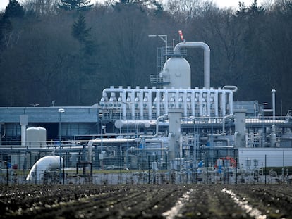 El depósito de gas natural de Astora, en Rehden (Alemania), el mayor de Europa Occidental, a principios de 2022.