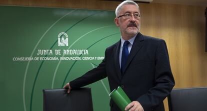 El consejero de Economía, Antonio Ávila, ayer en Sevilla.