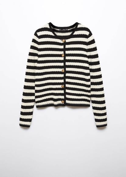 Sailor stripes are one of the season’s most sought-after prints, and we love the navy spirit of this Mango jacket, which also features gold buttons. €39.99/$79.99