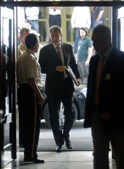 José Luis Rodríguez Zapatero llega al Congreso.